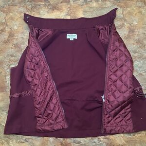 Norm Thompson Burgundy Quilted Zip Vest Women’s PXL Lightweight